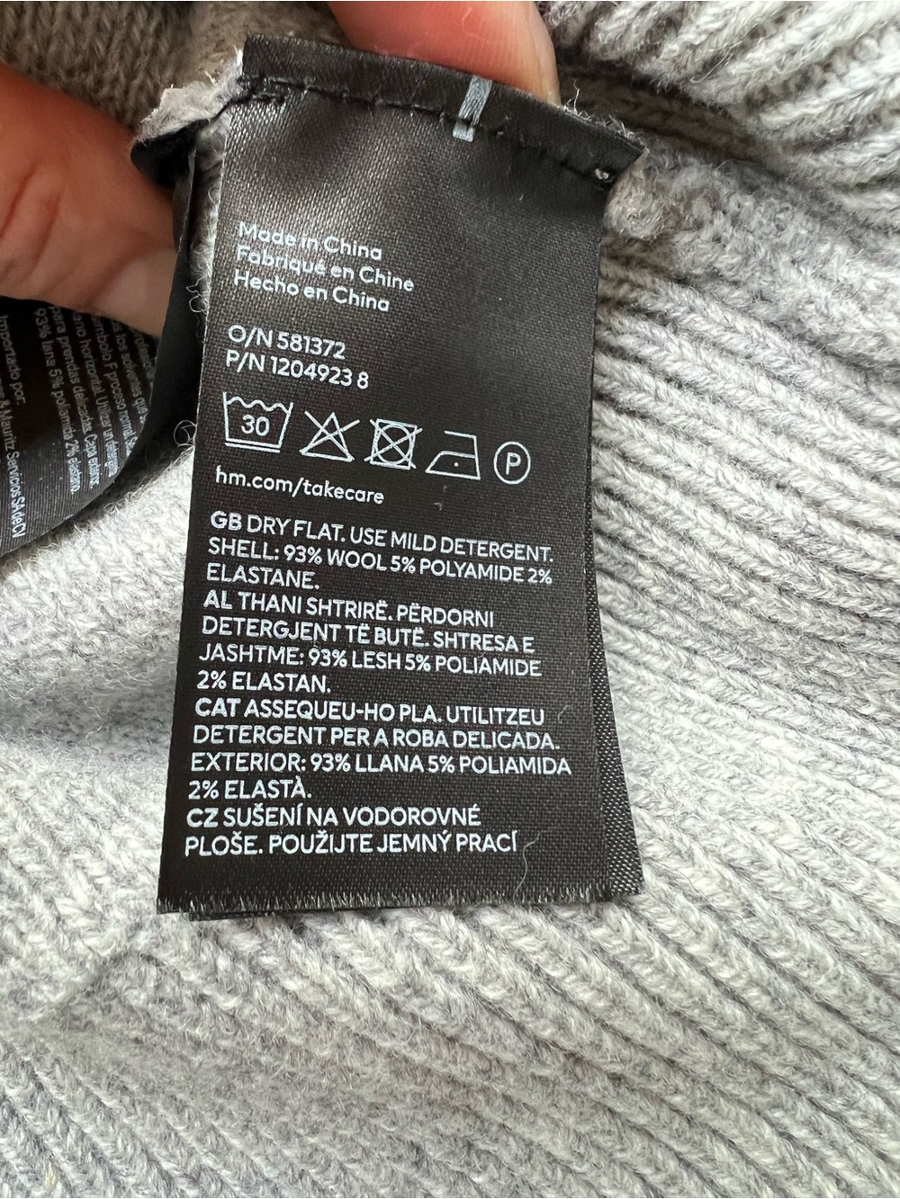 H&M Wool Grey Mock Neck boxy Sweater - Picture 5 of 8